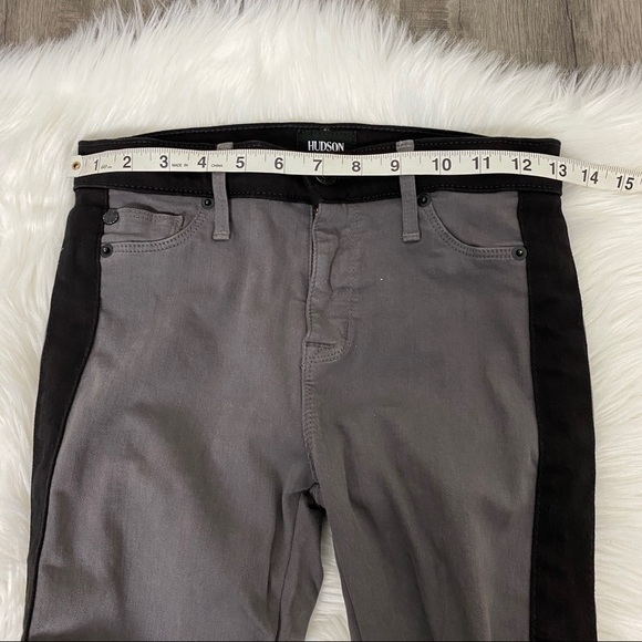 Hudson Nico Super Skinny Mid-Rise Cropped Jeans Gray Sz 26 - Picture 7 of 9
